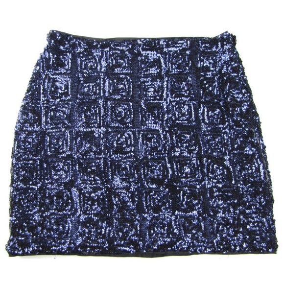 H&M Dresses & Skirts - SEXY Sequin Shiny Blue Short Mini Skirt